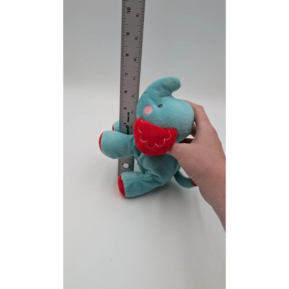 Fisher Price Elephant Crinkle Blue Red Rattle Infant Lovely 6